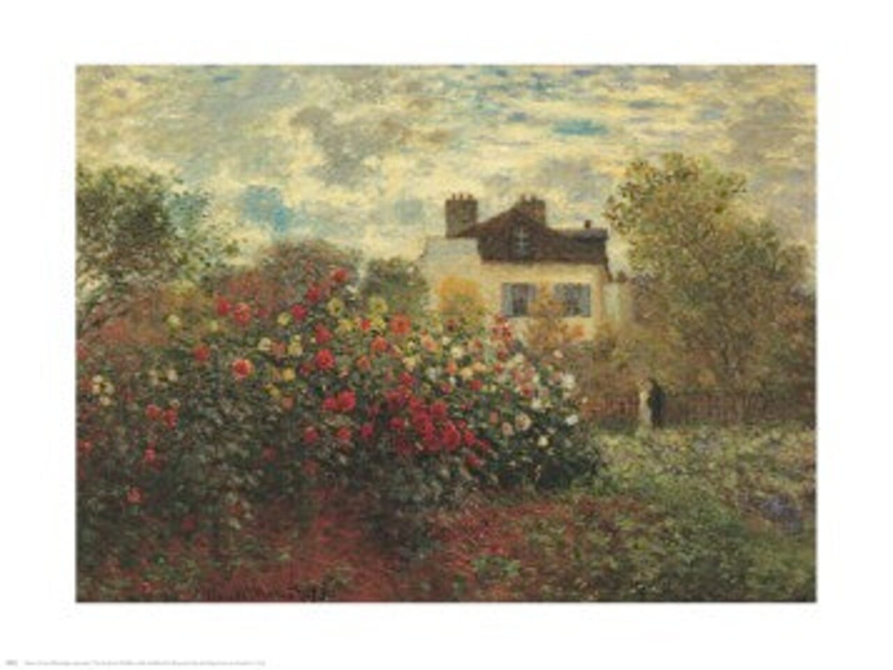 Artist's Garden in Argenteuil by Claude Monet Wall Art Décor 24 x 30 inch Art Print